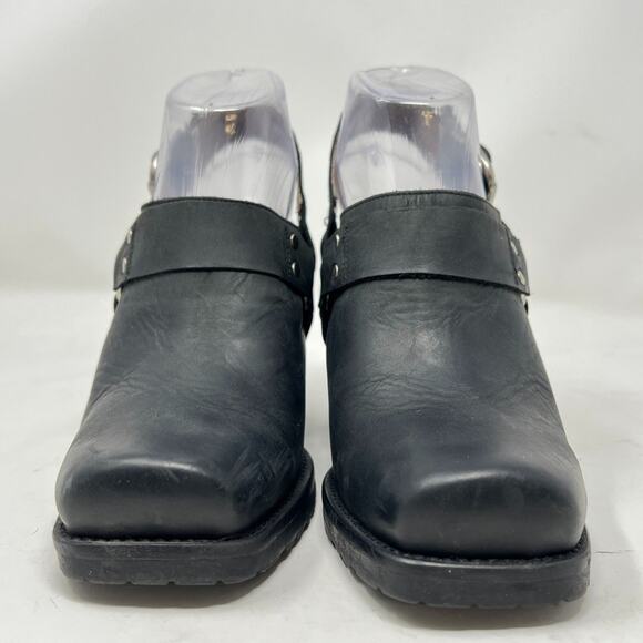 Sixtyseven Double Strap Clog Heels Black Leather Platform Women's 38 US 7.5 - Picture 3 of 12